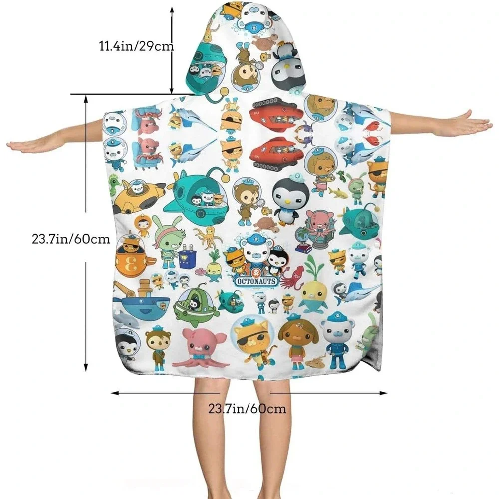 Boys Girls Hooded Bath Towel Soft Absorbent Quick-Drying Buckle Bath Towel‎